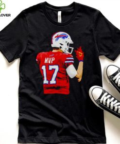 mVP Josh Allen 17 Buffalo Bills fire hand shirt