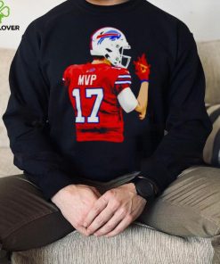 mVP Josh Allen 17 Buffalo Bills fire hand shirt