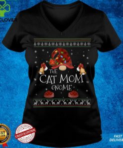 mb Cat Mom Gnome Buffalo Plaid Christmas Light Ugly Style T Shirt