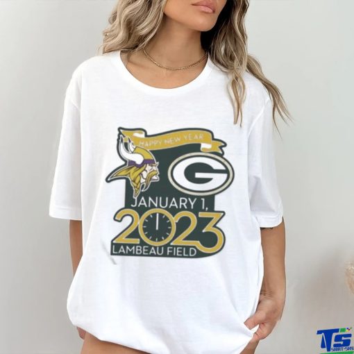 Happy New Years Packers Vs. Vikings Jan. 1 2023 Lambeau Field Gameday Shirt
