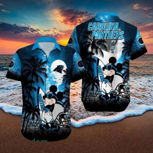 Carolina Panthers NFL Team Logo Baby Yoda Hawaiian Shirt