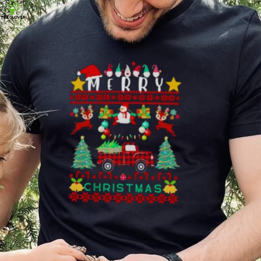 merry Christmas red truck with tree hoodie, sweater, longsleeve, shirt v-neck, t-shirt