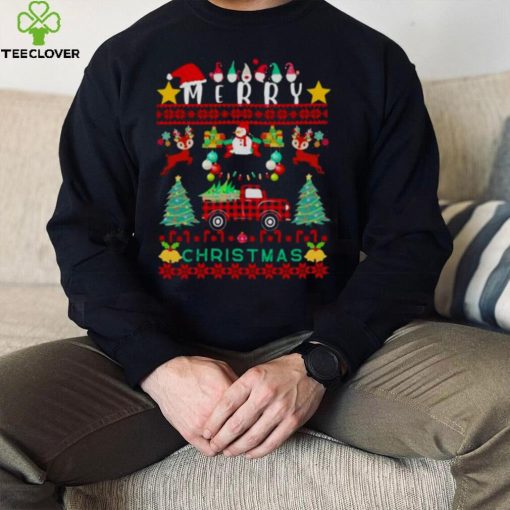 merry Christmas red truck with tree hoodie, sweater, longsleeve, shirt v-neck, t-shirt