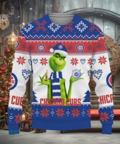 merry christmas 2023 ugly baseball american grinch cute chicago cubs Ugly Xmas Sweater AOP