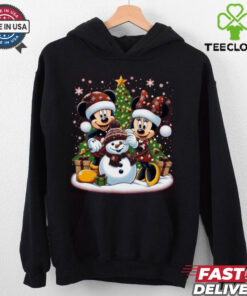 mickey play snowman christmas shirt