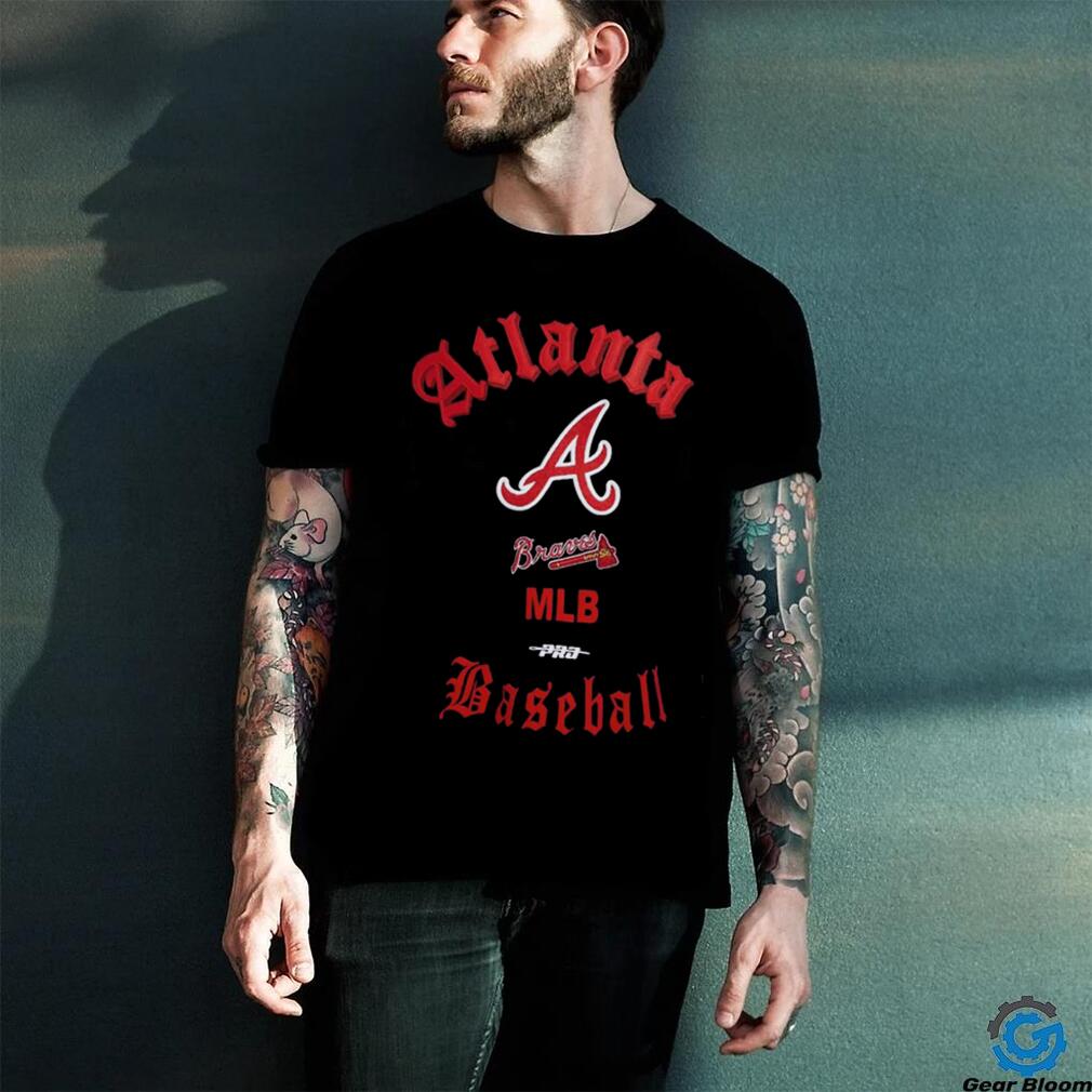 mlb atlanta braves old english men's crewneck shirt mlb atlanta braves old english men's crewneck shirt
