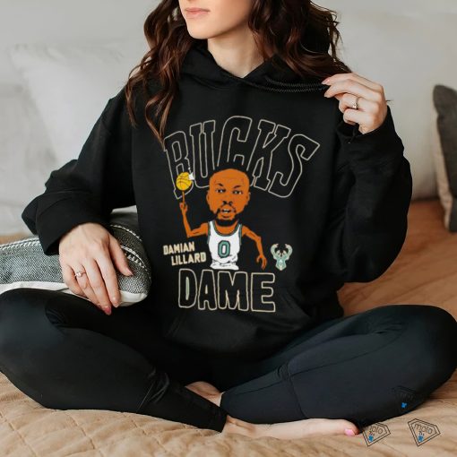 Damian Lillard Milwaukee Bucks play basketball cartoon hoodie, sweater, longsleeve, shirt v-neck, t-shirt