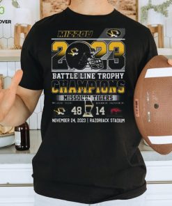 2023 Battle Line Trophy Champions Missouri Tigers 48 – 14 Arkansas Razorbacks November 24, 2023 Razorback Stadium T Shirt