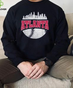 Vintage Atlanta Braves Baseball Retro City Skyline T Shirt Atlanta City Shirt