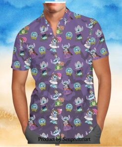 Mickey And Friends Hot Air Balloon Ride Disney Cartoon Graphics Inspired Full Printing Hawaiian Shirt