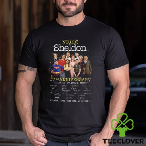 Young Sheldon 07th Anniversary 2017 2024 Thank You For The Memories T Shirt