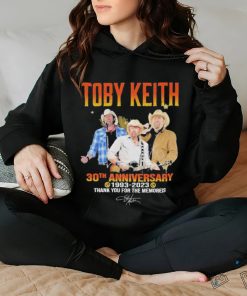 Toby Keith 30th Anniversary 1993 2023 Thank You For The Memories signature Shirt