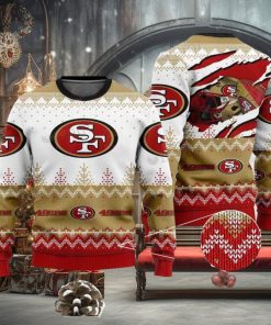 49ers Ugly Christmas Sweater Back Scratches Football Helmet San Francisco 49ers Gift