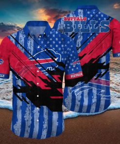 Buffalo Bills Hawaiian Shirt, American Flag Color, Unique Hawaiian Shirt