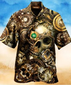 Buy Amazing Steampunk Skull Hawaiian Shirt