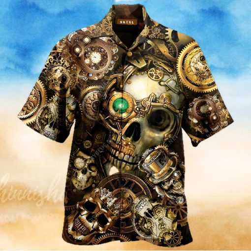 Buy Amazing Steampunk Skull Hawaiian Shirt