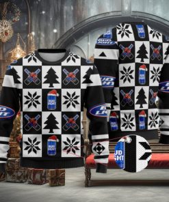 Bud Light Funny Beer Ugly Christmas Sweater Black Gift For Men And Women