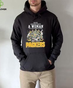 never underestimate a woman who understands football and loves packages all player t shirt t shirt