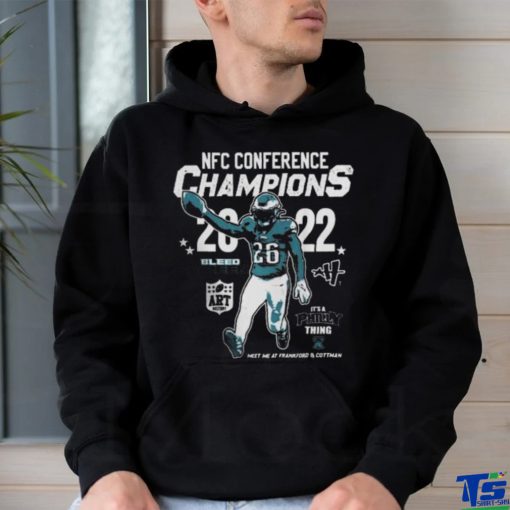 nfc conference champions 2022 bleed green its a philly thing hoodie, sweater, longsleeve, shirt v-neck, t-shirt Shirt