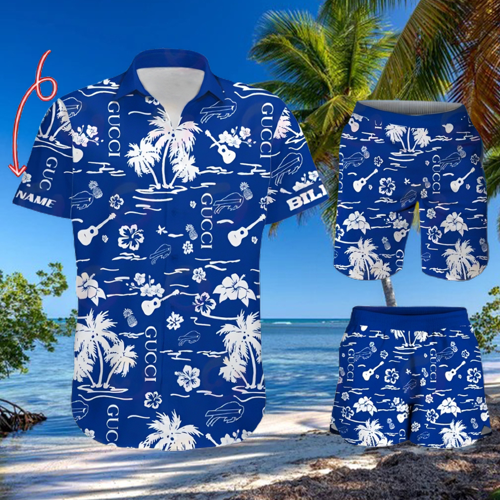 nfl buffalo bills gucci logo pattern hawaiian shirt shorts 1 U9poK