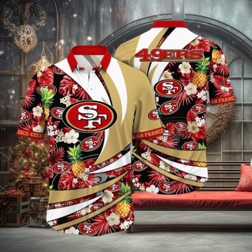 nfl san francisco 49ers hawaii hoodie, sweater, longsleeve, shirt v-neck, t-shirt flower classic hawaiian prints qg6sq