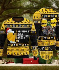 Wu Tang Clan Christmas Rules Everything Around Me Chirstmas Gifts 2024 Xmas For Family And Friends Ugly Sweater