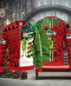 Seattle Seahawks Grinch & Scooby Doo Christmas Ugly Sweater