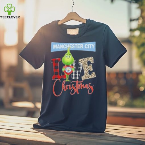 Grinch Hug Heart Manchester City Love Christmas Shirt