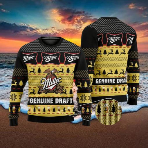 Miller Genuine Draft Ugly Miller Beer Ugly Gift Christmas 3D Sweater For Men And Women