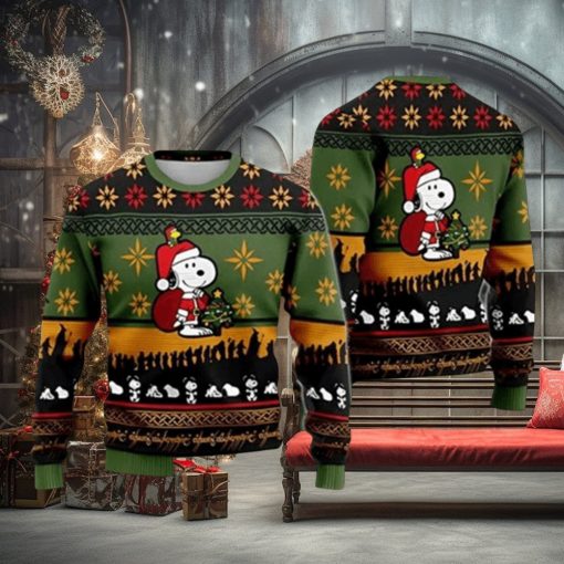 Santa Snoopy Ugly Christmas Sweater Gift For Men And Women