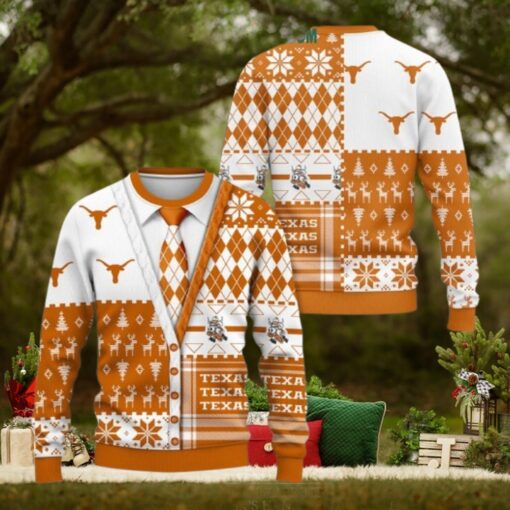 Texas Longhorns 2024 Christmas Menswear Style Ugly Sweater