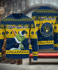 Milwaukee Brewers Grinch Christmas Ugly Sweater
