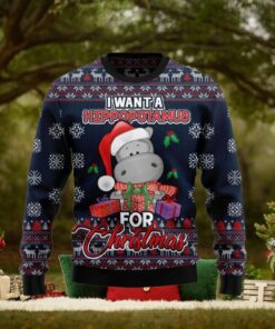 I Want A Hippopotamus For Christmas Ugly Christmas Sweater