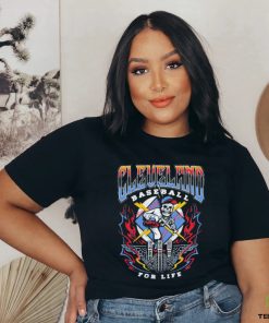 Cleveland Guardians skeleton baseball for life logo shirt