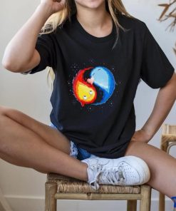 Fire Death Alive A Calcifer and water yin yang cartoon shirt