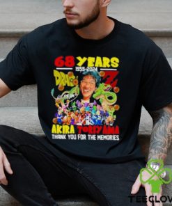 Akira Toriyama 68 Years 1955 2024 Thank You For The Memories Shirt