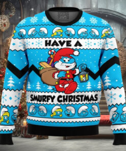 Have a Smurfy Christmas Smurfs Ugly Christmas Sweater