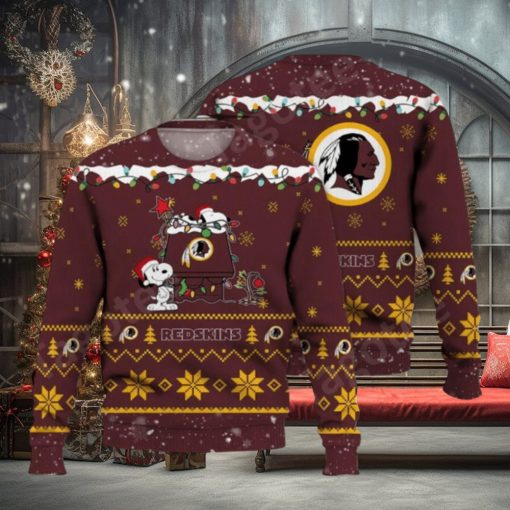 Washington Commanders RedSkins Snoopy Ugly Christmas Sweaters
