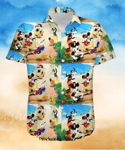 Mickey And Friends In Hawaii Disney Cartoon Graphics Full Printing Hawaiian Shirt