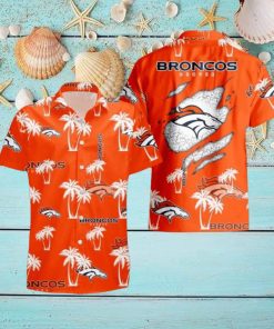 Denver Broncos Palm Tree Pattern Hawaiian Shirt Beach Summer Gift