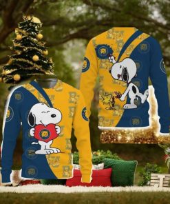 on Bobcats Snoopy Cute Heart American Sports Team Funny 3D Sweater For Men And Women Gift Christmas