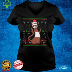 Ferret Santa Claus Ugly Christmas Pattern X Mas Cute Holiday T Shirt