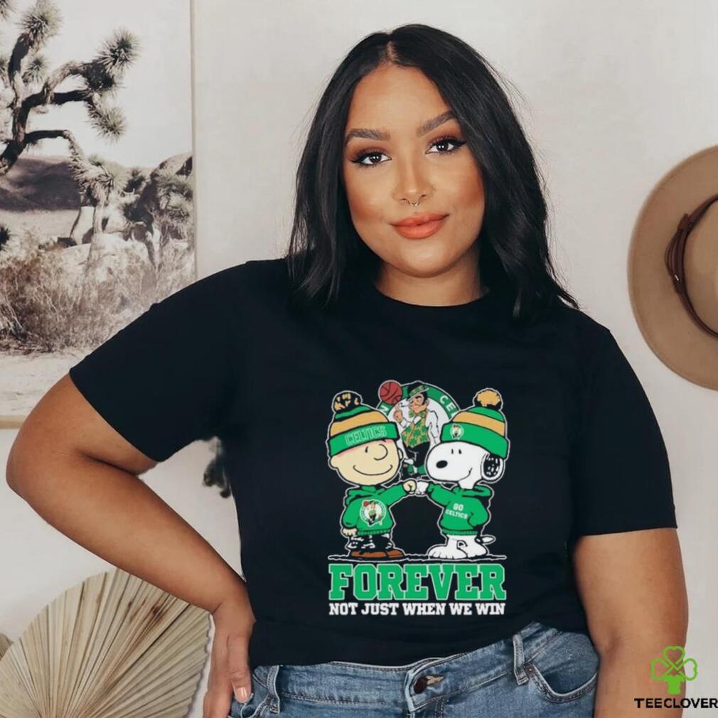 oopy Fist Bump Charlie Brown Boston Celtics Forever Not Just When We Win Shirt oopy Fist Bump Charlie Brown Boston Celtics Forever Not Just When We Win Shirt