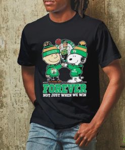 oopy Fist Bump Charlie Brown Boston Celtics Forever Not Just When We Win Shirt