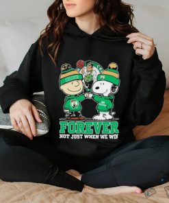 oopy Fist Bump Charlie Brown Boston Celtics Forever Not Just When We Win Shirt