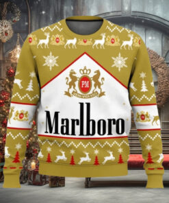 Marlboro Gold Cigarette Ugly Christmas Sweater