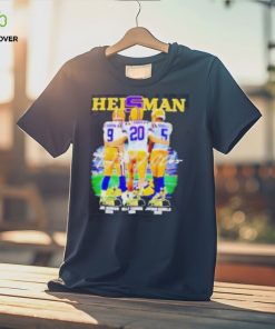 Heisman LSU Tigers Joe Burrow Billy Cannon Jayden Daniels signatures shirt