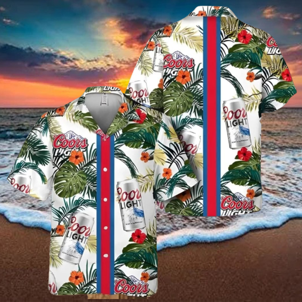 Coors Light Beer Hawaiian Shirt Tropical Foliage Coors Light Beer Hawaiian Shirt Tropical Foliage
