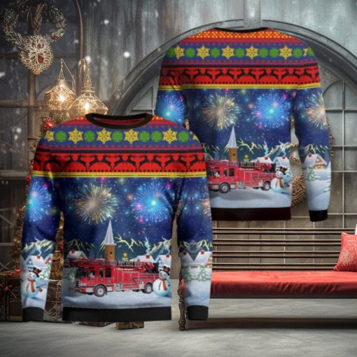 oy City Fire Department AOP Ugly Sweater Men And Women Christmas Gift