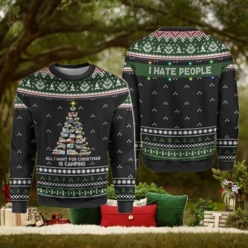 All I Want For Christmas Is Camping Ugly Christmas Sweater